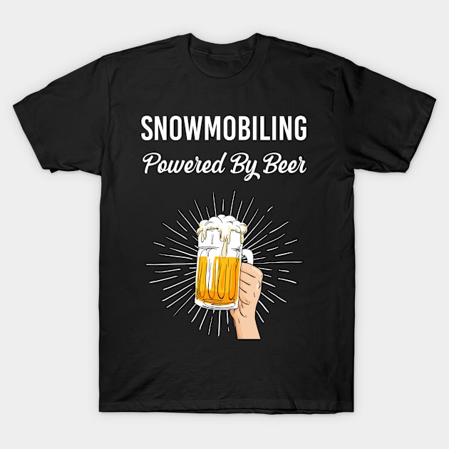 Beer Snowmobiling T-Shirt by Happy Life